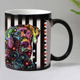 Dogs color changing magic mugs
