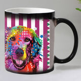 Dogs color changing magic mugs