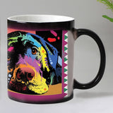Dogs color changing magic mugs