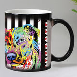 Dogs color changing magic mugs