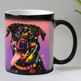 Dogs color changing magic mugs