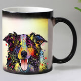 Dogs color changing magic mugs