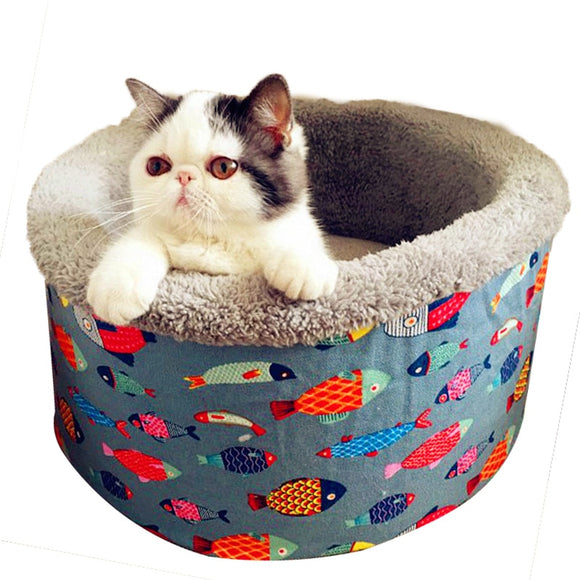 Soft Fiber Circle Cat Bed