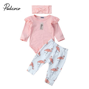 3PCS Set Cute Baby Girl Clothes