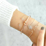 4 Pcs/ Set Arrow Triangle Bracelet Set