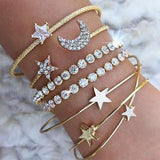 4 Pcs/set  Star Heart Crystal  Bracelet