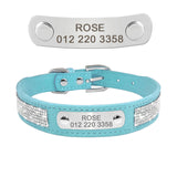 Rhinestone Engraved Dog Collar