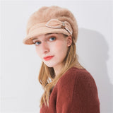 Solid winter women's hat